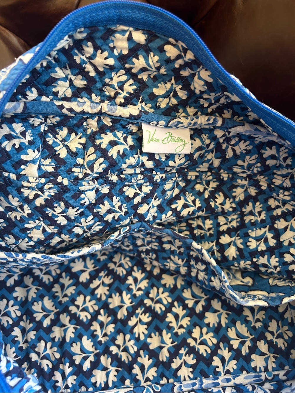 Vera Bradley Blue Lagoon Weekender Bag - Picture 4 of 5